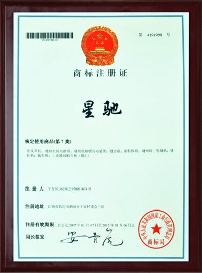 Trademark Registration Certificate